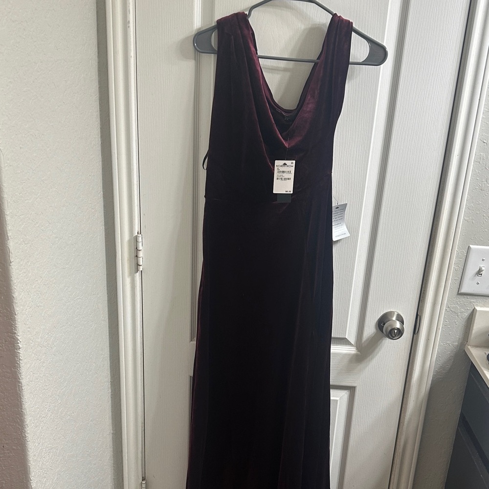 Lulu's Deep Burgundy Maxi Dress
